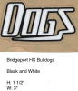 Bridgeport Bulldogs HS 2013(OH) Dogs white outlined in black